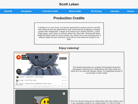 productioncredits screenshot