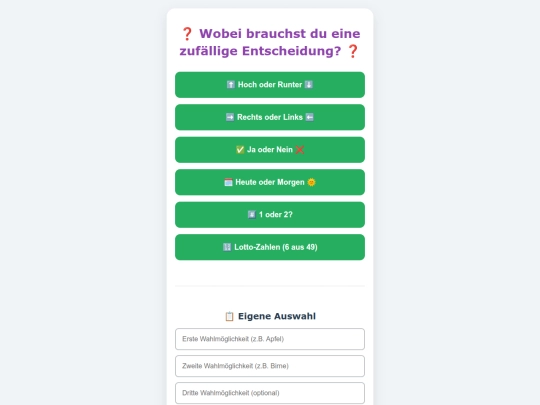 Entscheidungs screenshot