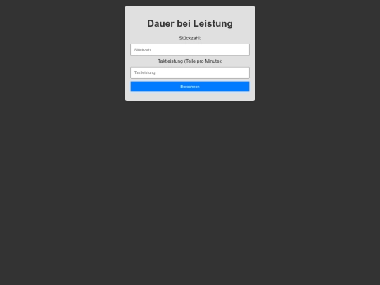 Taktleistung Rechner screenshot