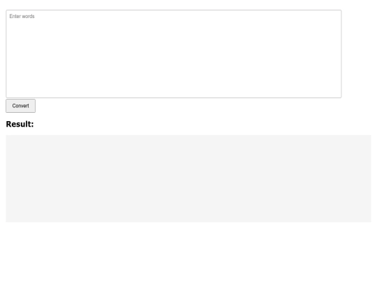 tools/word-to-array screenshot