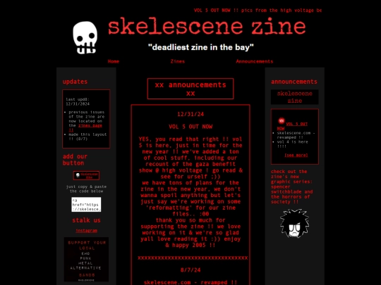 announcements screenshot