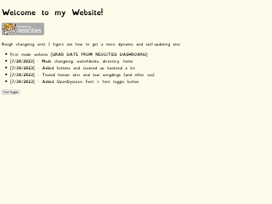 changelog screenshot