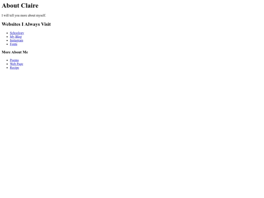 links screenshot