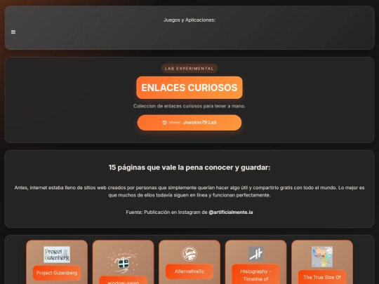links screenshot