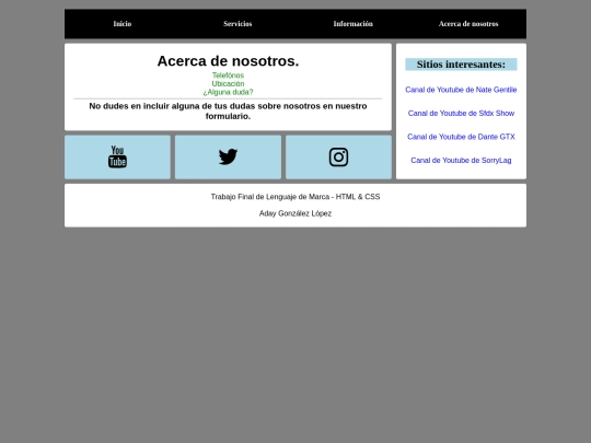 html/acerca screenshot