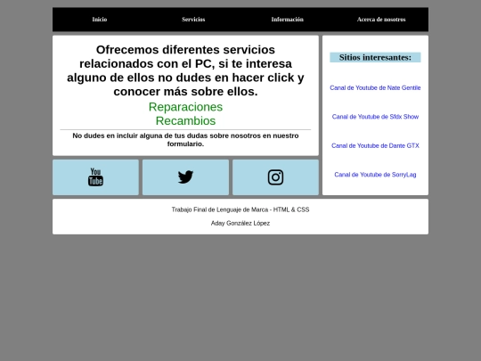 html/servicios screenshot