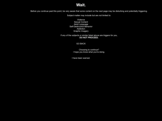 warning screenshot