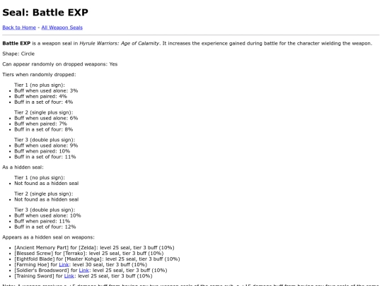 lists/weapon-seals/battle-exp screenshot
