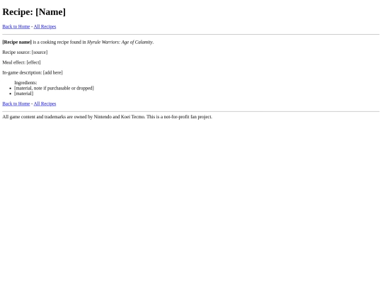 templates/recipe-template screenshot