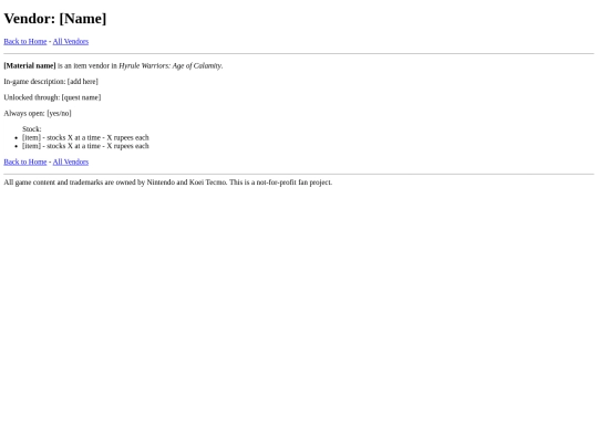 templates/vendor-template screenshot