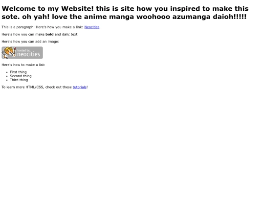 mysite screenshot