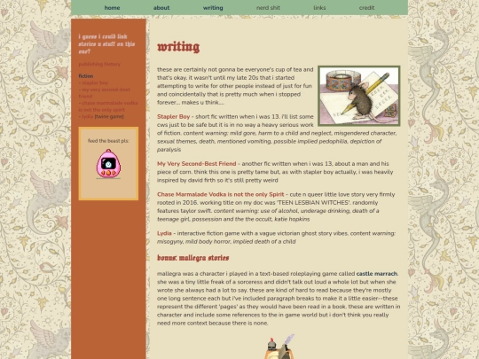 writing screenshot