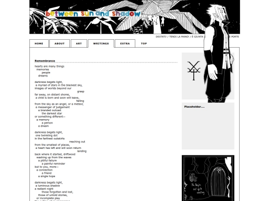 writings/remembrance screenshot