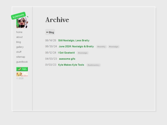 blog/archive screenshot