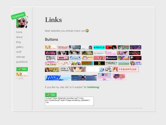 links screenshot