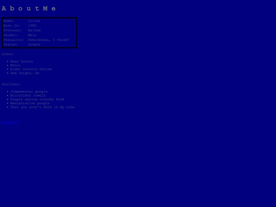 aboutme screenshot