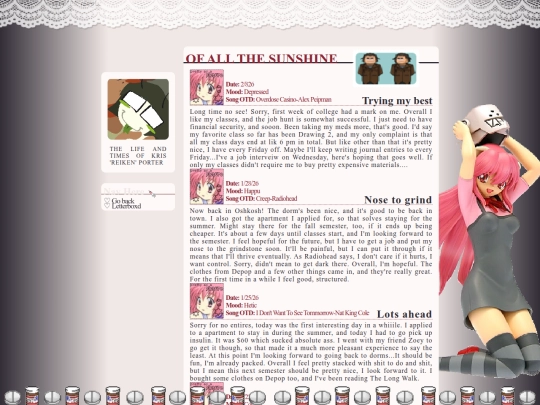 diary screenshot