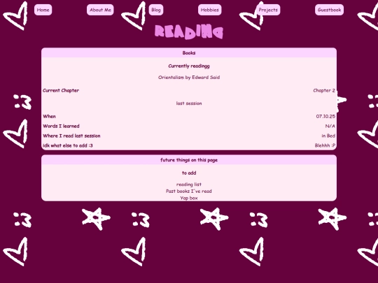 html/hobbies/reading screenshot