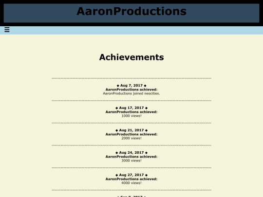 AaronProductions_Achievements screenshot