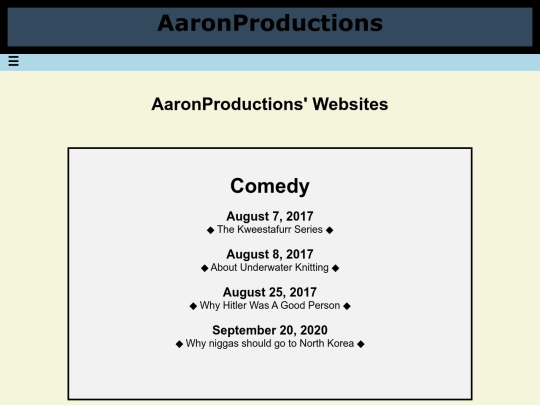 AaronProductions_Websites screenshot