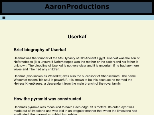 Userkaf screenshot