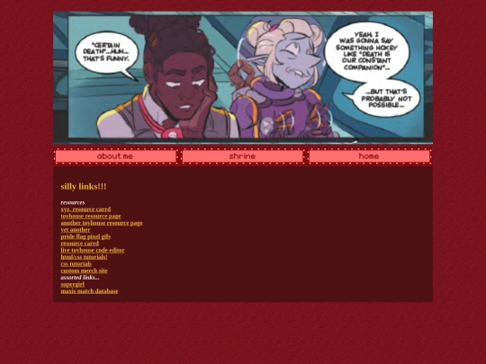 links screenshot