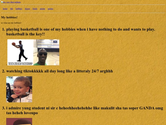 hobbies screenshot