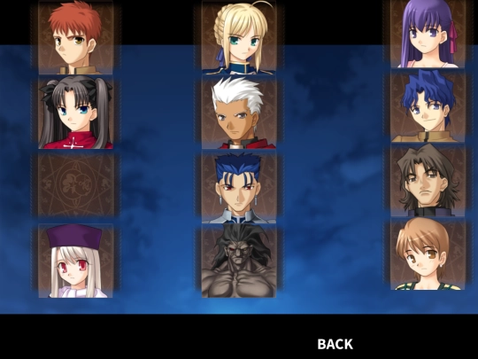 Fate/Stay Night/Characters screenshot