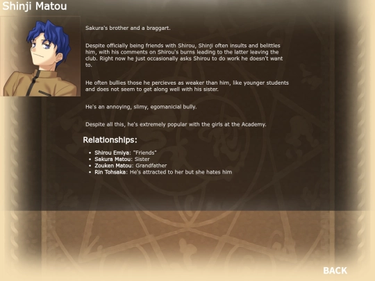 Fate/Stay Night/Characters/Shinji_Matou screenshot