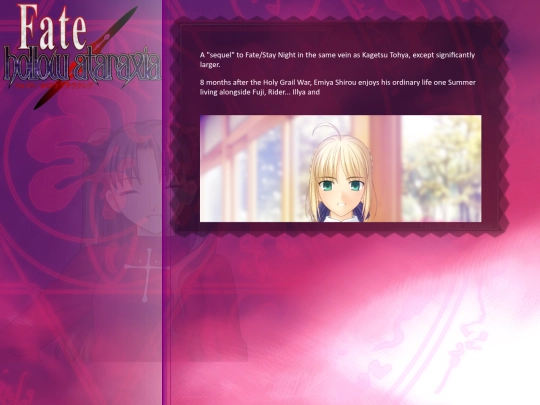 Fate/hollowataraxia screenshot