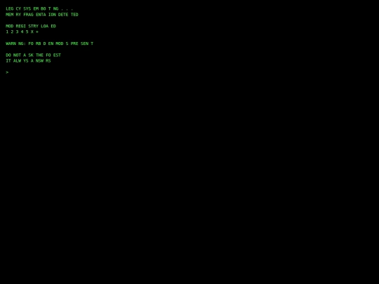 corrupted screenshot