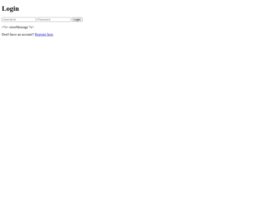 views/login screenshot