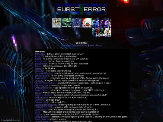 links screenshot