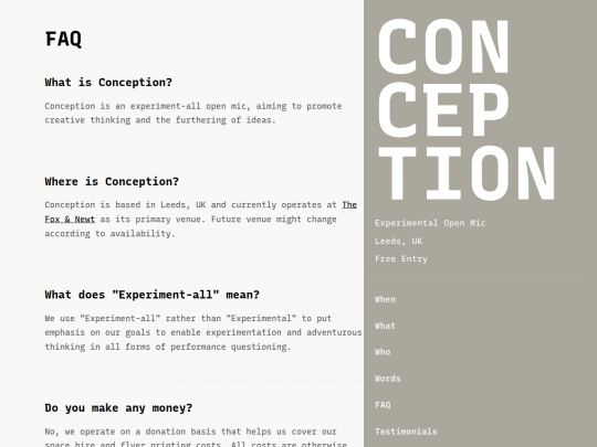 faq screenshot