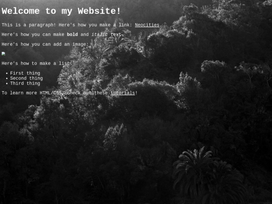 test screenshot