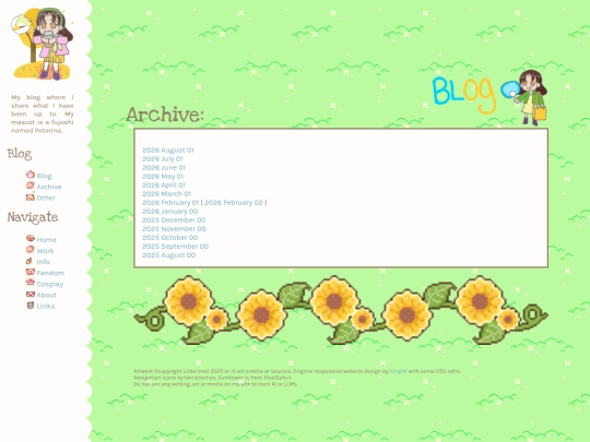 blog/archives screenshot