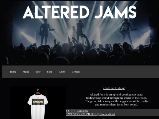 band.html/BandWebsite screenshot