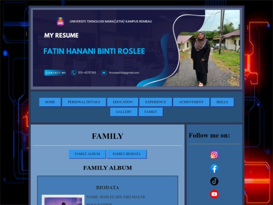 FAMILY BIODATA screenshot