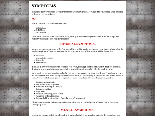 symptoms screenshot