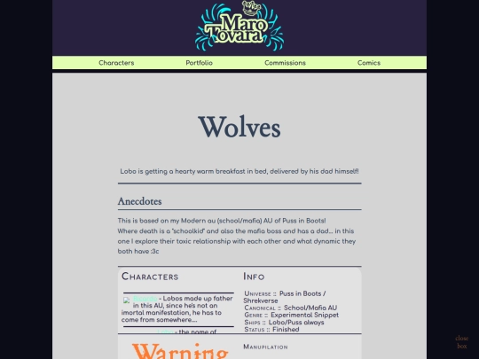 pages/wolves screenshot