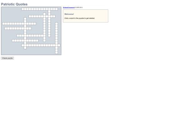 crosswords/PatrioticQuotesPuzzle screenshot