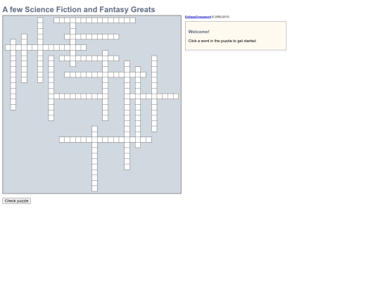 crosswords/Scifi Authors screenshot