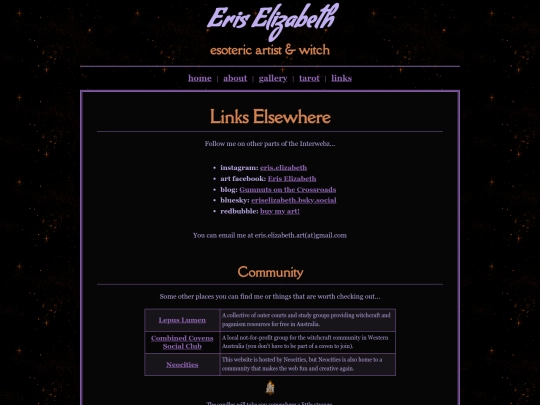 links screenshot