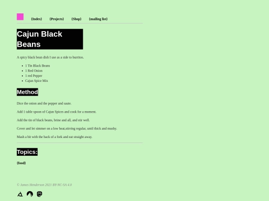 cajun_beans screenshot