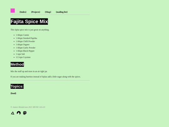 fajita_spice screenshot