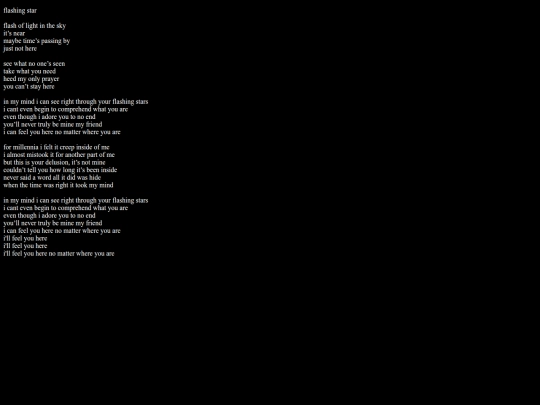 songs about leaving/flashingstar screenshot