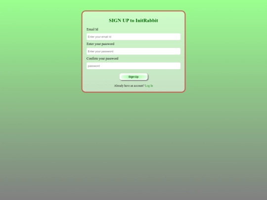 project 1/signup screenshot