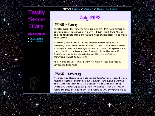 diary screenshot