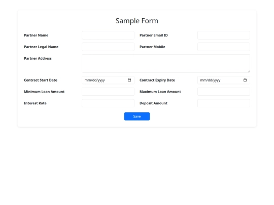 sample form screenshot
