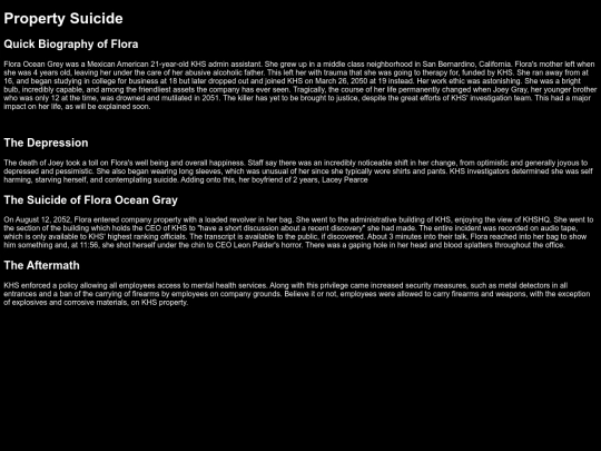 miscellaneous /KHS/subjects/propertySuicide screenshot